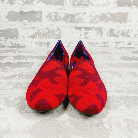 New Rothy's The Loafer Red Camo Round Toe Slip On Loafers  T211 - Picture 5 of 8